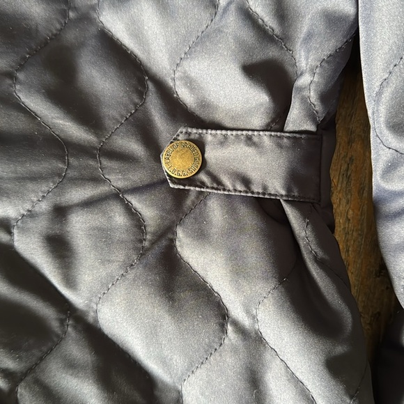 H&M L.O.G.G. Diamond Quilted Navy Jacket Size 8 - Picture 11 of 13